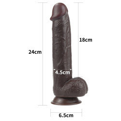 LoveToy SlidingSkin Gode Sliding Skin 18 x 4.5cm Marron